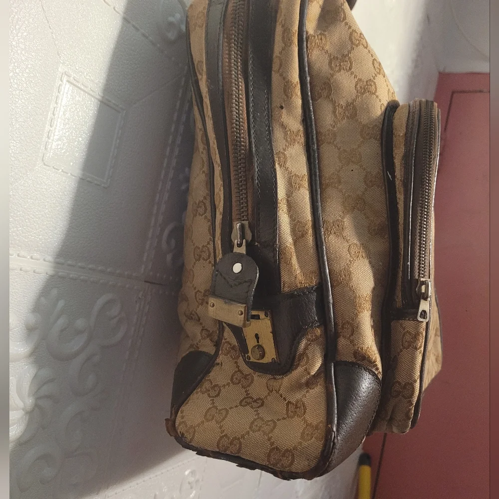 GUCCI GG CANVAS XL CARRY ON TRAVEL WEEKEND Duffle Gym BAG VINTAGE 1960 AUTHENTIC - Picture 5 of 14